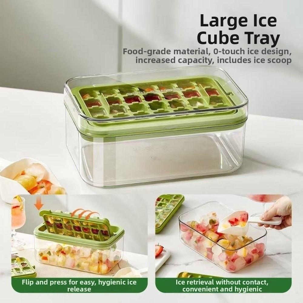 Press To Remove Ice Cube Mold 28/56 Grid Ice Mould Tray Portable Ice Maker Storage Box  Summer
