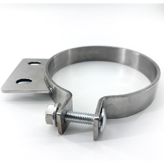 5" Chorme Mount Bracket Clamp for Peterbilt Exhaust Stack 379 359 1987-1993 Silver Replaces# 10294