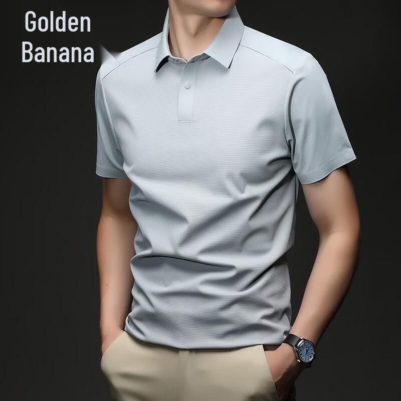 Men s Ice Silk Short Sleeve Polo Shirt 56