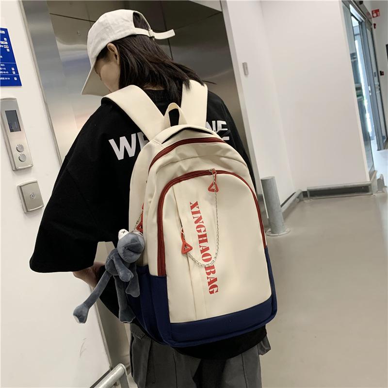 Schoolbag Junior High School Student Schoolbag Male College Student Ins Trend Large Capacity Backpack College Student Travel Computer Bag Backpack 