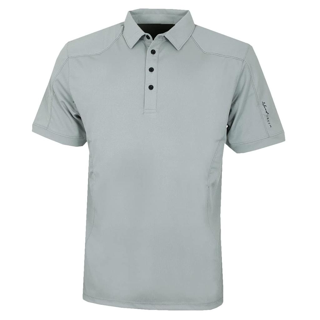 Island Green Mens Topstitched Golf Polo Shirt