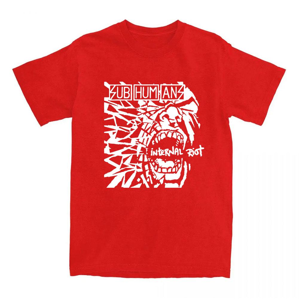 Streetwear Subhumans Rock Band Graphic Tshirts Grunge Fashion Summer T-shirt Casual Hip Hop Streetwear Graphic Tee Top