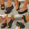 Summer Mesh Open Toe Slide Sandals With Thick Rubber Soles For Women