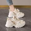 Running shoes breathable annual feet Putian new soft sole spring and summer new sports dad shoes female feeling small size fashion shoes