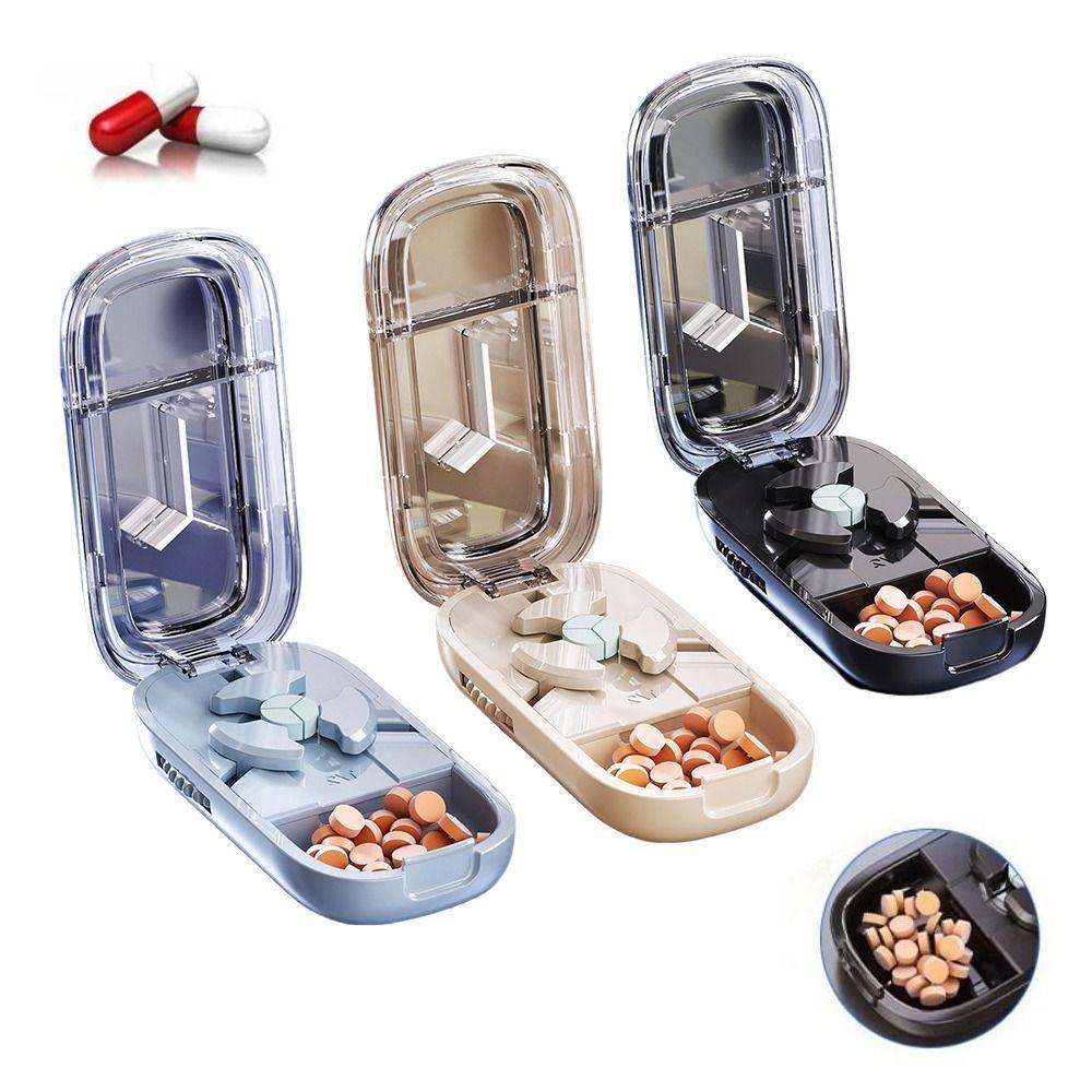 Divider Organizer Three Part Pill Cutter Dustproof Medicine Pill Cutter  for Small or Large Pills