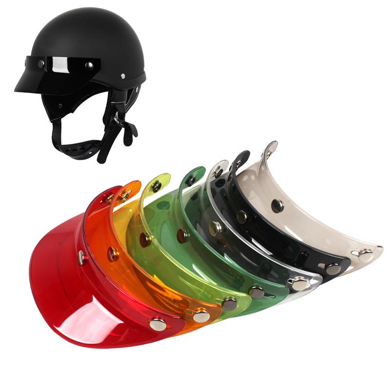 Motorcycle Jet Helmet 3-Snap Visor 1Pcs Dust Proof Sun Shield Brim for Off-road Motorbike Riding Replacement AccessorySpeed Sensors 6