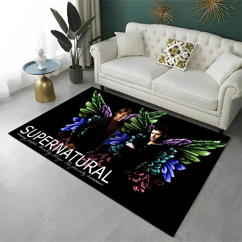 

SPN Supernatural Dean Sam TV Carpet Rug for Playroom Bedroom Living Room Sofa Home Decor,kid Area Rug Non-slip Floor Mat Gift 40x60cm