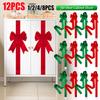 Large Christmas Cabinet Ribbon Bows for Home DIY Craft Cabinet Door Wrapping Gift Christmas Holiday Party Decorations Supplies