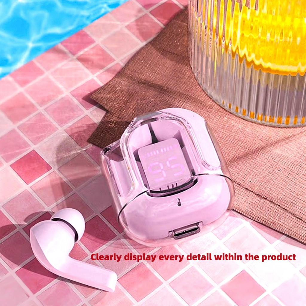 Transparent Wireless In-ear Air31 Tws Earbuds With Noise Cancelling And Led Display For Sports White