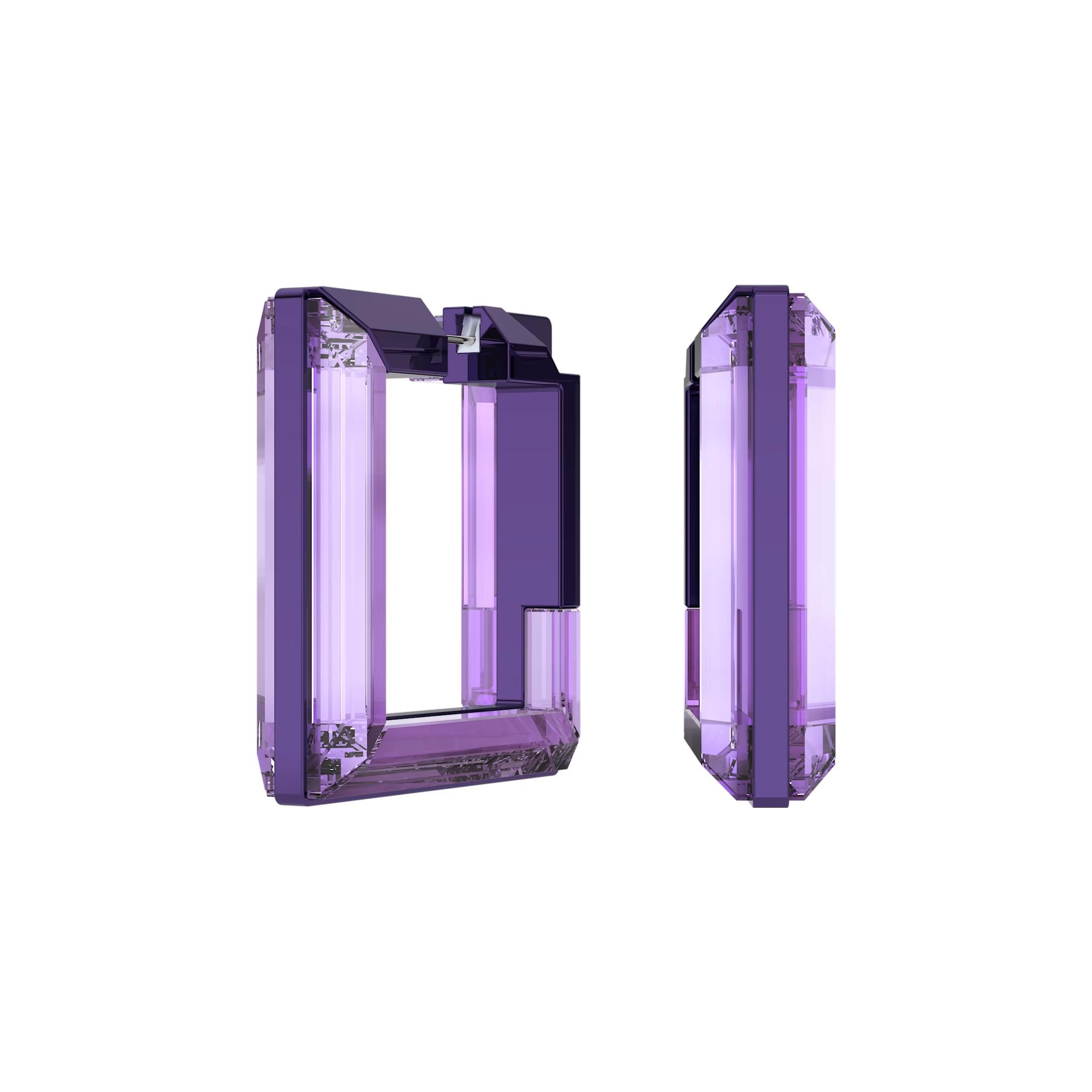 Swarovski Lucent Large Hoop Earrings Women earrings Purple 5623550 Purple,F