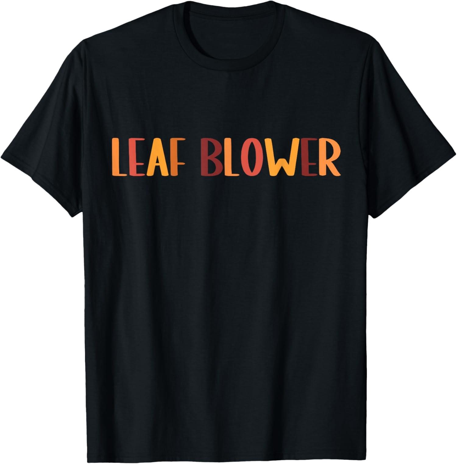 Costume de Couple souffleur de feuilles dr?le pour la saison d automne T-Shirt unisexe S