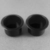 DOITOOL 2PCS Plastic Cup Holder Inserts for Car Replacement Drop in Cup Holder for Boat, Truck, Car, Sofa, Recliner, Poker Table (Black, 11x11x7cm)
