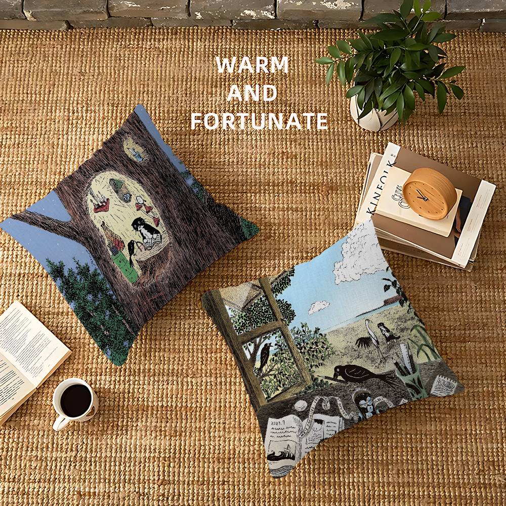 Aesthetic Art Y-Yeonju C-Choi Cushion Cover Car Throw Pillow Case For Sofa Car Christmas Gift 40x40cm 45x45cm