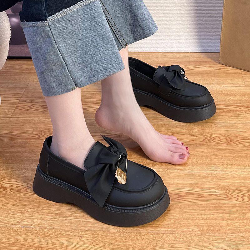 2025 New British Style Small Leather Shoes Women's Spring and Autumn Versatile Jk Uniform Nurse Platform Mary Jane Single Shoes