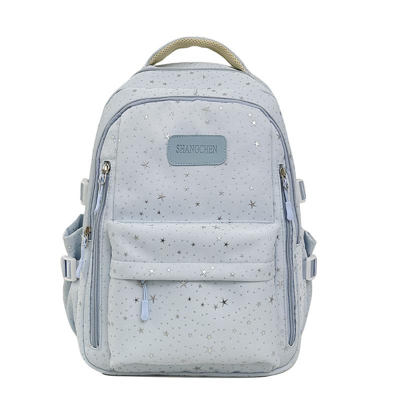 Schoolbag Korean Version of College Style High Value Junior High School High School Student Schoolbag Large Capacity Sweet Star Backpack Travel 