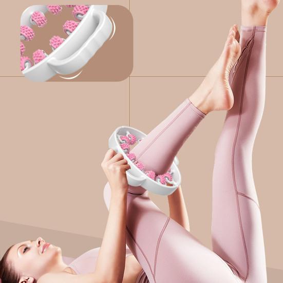 Leg Massage Roller Anti-Cellulite Lymphatic Drainage Deep Tissue Therapy Thighs Arm Back Shoulder Muscle Relaxation Massage Tool with 12 Rollers