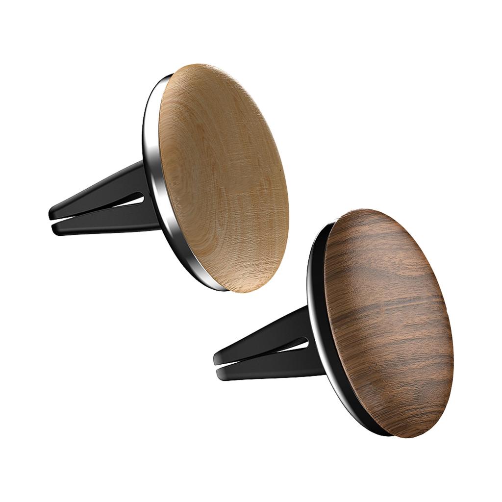 Pack of 2 Car Aromatherapies Car Air Vent Mount Fragrances Diffuser Wood Essential Oil Diffuser Perfume Scent Diffuser