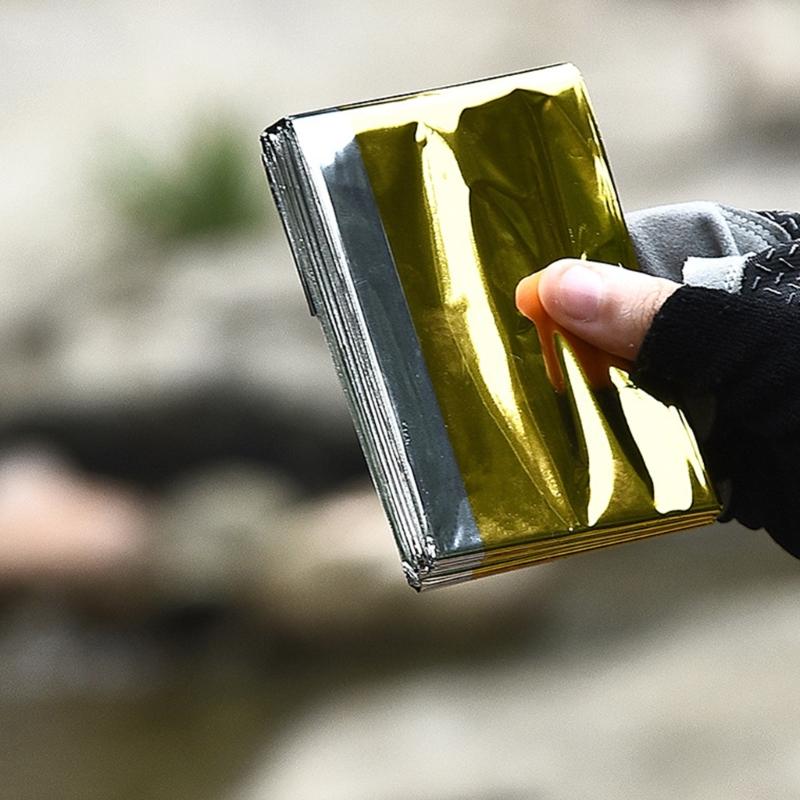 Outdoor Survival Blankets Emergency Thermal Blanket Windproof Insulation Aluminum Film Thermal Blanket for Camping