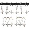 Cow Shower Curtain Hooks Rings,12Pcs Rustproof Stainless Steel Bull Skulls Pendants Accessories,Western Wildlife Farmhouse Rustic Farm Style