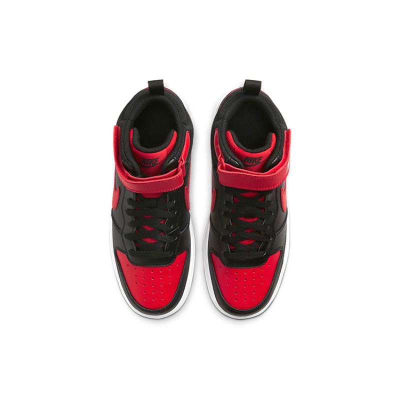 Nike Court Borough Mid 2 Black University Red GS Sneakers CD7782-003