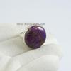 Purple Copper Turquoise Ring, Handmade 925 Sterling Silver Round Turquoise Ring, December Birthstone, Anniversary Ring