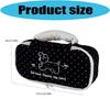 Dotted Print Pencil Case Light Weight Polyester Pen Pouches with Handle Large Capacity Pen Organiser Travel Makeup Bag