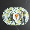Table Mat PU Leather Placemat Nordic Style Print Waterproof Oil Proof Non Slip for Home Kitchen Wedding Dining Settings