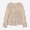 Thursday Island Eyelet Colorblock Frill Blouse T262mbl136w