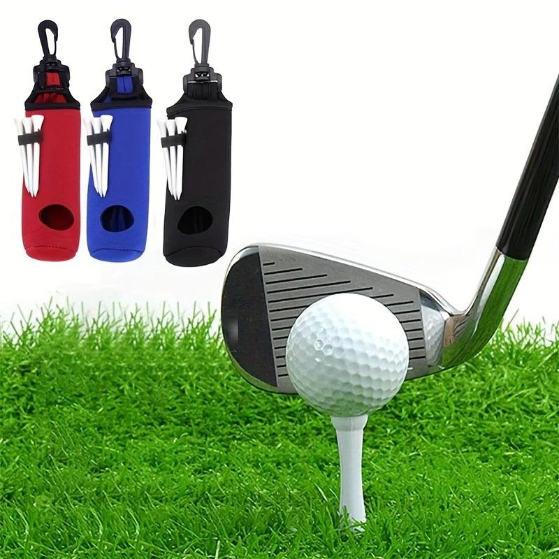 Neoprene Golf Ball Storage Bag - Holds 3 Balls, Portable Golf Ball Protective Pouch for On-the-Go Use