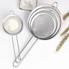 Stainless Steel Handheld Mesh Sieve Strainer 8-26CM, Pointed Ear Design, Ideal for Flour, Oil Straining, Bird's Nest, and Soy Milk Dregs.
