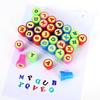 5 Pcs Mini Assorted Kids Toy Stamp Princess Animal Alphanumeric Smiley Face Award Stamp Diy Clip Painting Photo Album Decoration