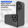 KEYSION Matte Translucent Black Phone Case for HONOR 400 Pro 5G Silicone+PC Clear Shockproof Back Cover for Honor 400 Lite 5G
