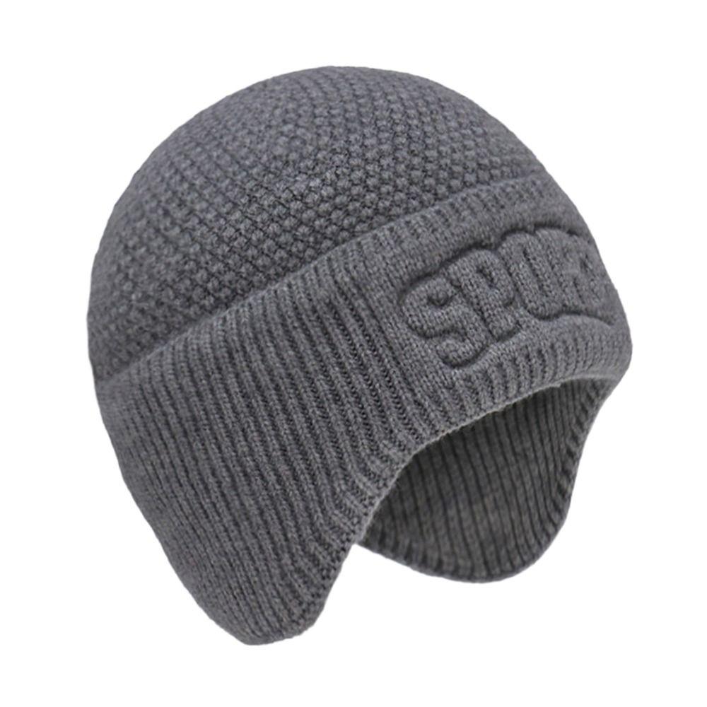 Soft Earflap Cap Windproof Knitted Hat Outdoor Winter Hat for Men