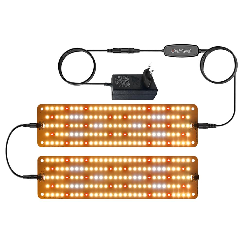 12V 2-Panel Plant Growing Light Potted Plants Shelf Seedling Growth Fill Light,EU Plug