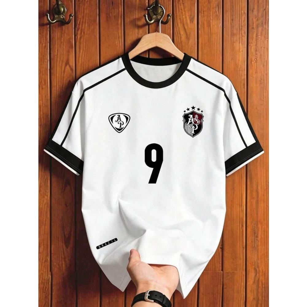 Brasile Rio De Janeiro Maglietta da Calcio Gialla Verde Stampa Classica Brasile Leggera Comoda Casual Streetwear Regalo per i Fan