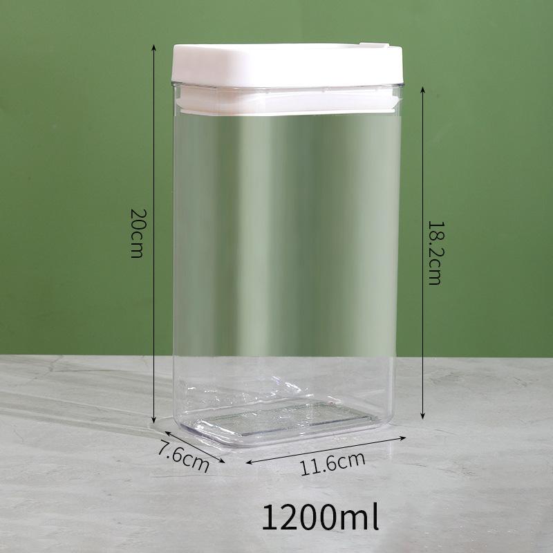 Airtight Jar Clear Plastic Household Kitchen Food Grade Nuts Oats and Spices Storage Jar Grain Storage Box