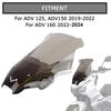 Motorcycle Windscreen Front Fairing Windshield Panel for Honda ADV160 and PSLER® (2022-2023) ADV150/ADV125 (2019-2022) (Brown)