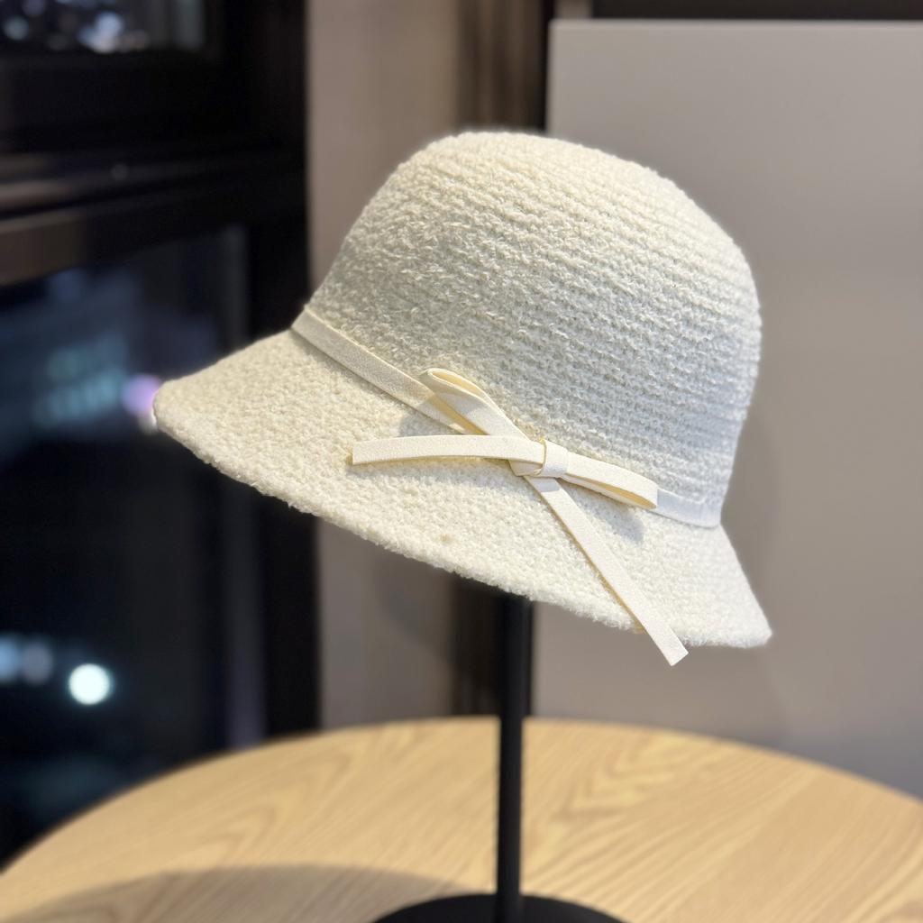 New Style Fisherman Hat Women's Fisherman Hat Autumn and Winter Korean Version Warm Knitted Cashmere Hat Temperament and Face Small Basin Hat