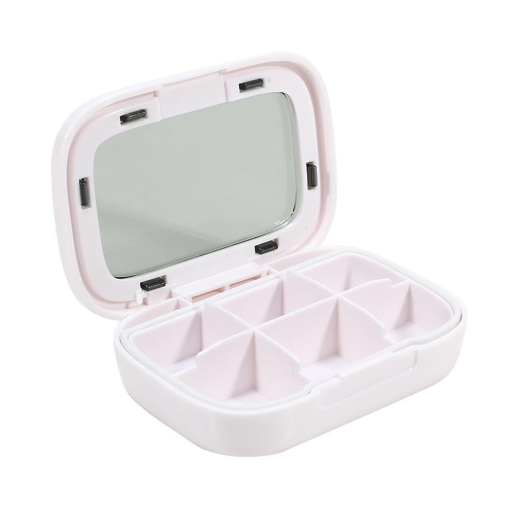 PP Mini Portable 4/6 Grids Pill Box Travel Fishoil Organizer Container Sealed Tablets Storage Dispenser Box for Vitamin