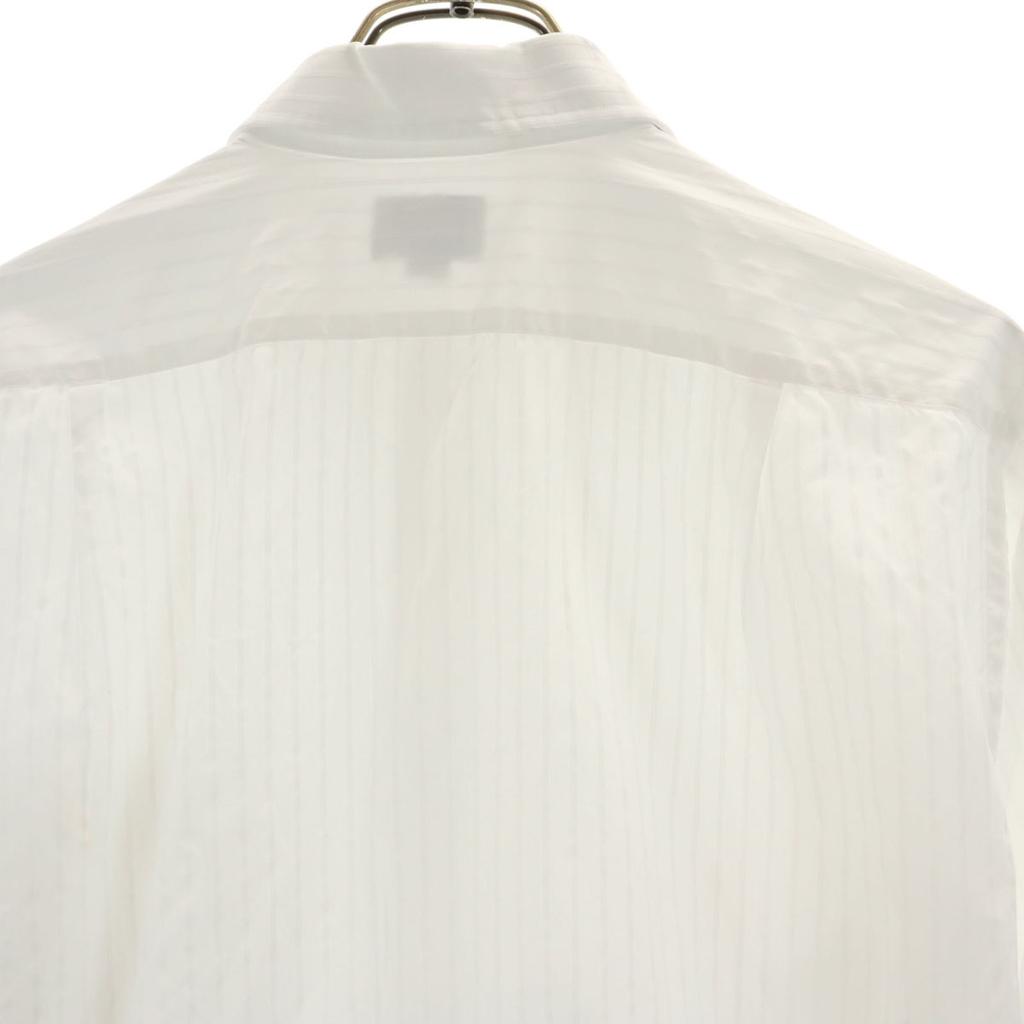 Lanvin Made In Japan Striped Pattern Long Sleeve Shirt 41-80 White Men's Used