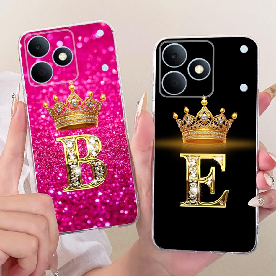For Realme Note 80 Case RMX5388 New Luxury Letters Cover 6.74'' Soft Silicone Phone Case For Realme Note 80 Note80 Fundas Bumper