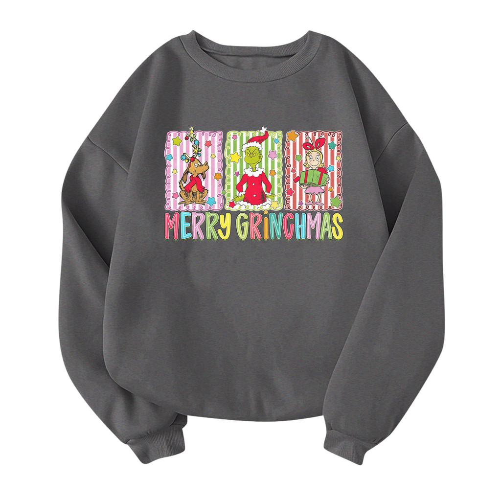Children's Fashionable Lightweight Long-sleeved Round Neck Pullover With Pockets Printed Pullover