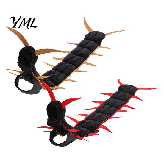 Lustige Haustierkleidung für Social Media 2er-Pack Tausendfüßler-Look Katzenkostüme, Halloween Cosplay Outfit, 3D Krabbelinsekten-Anzug Mehrbeinige Kleidung für Katzen,