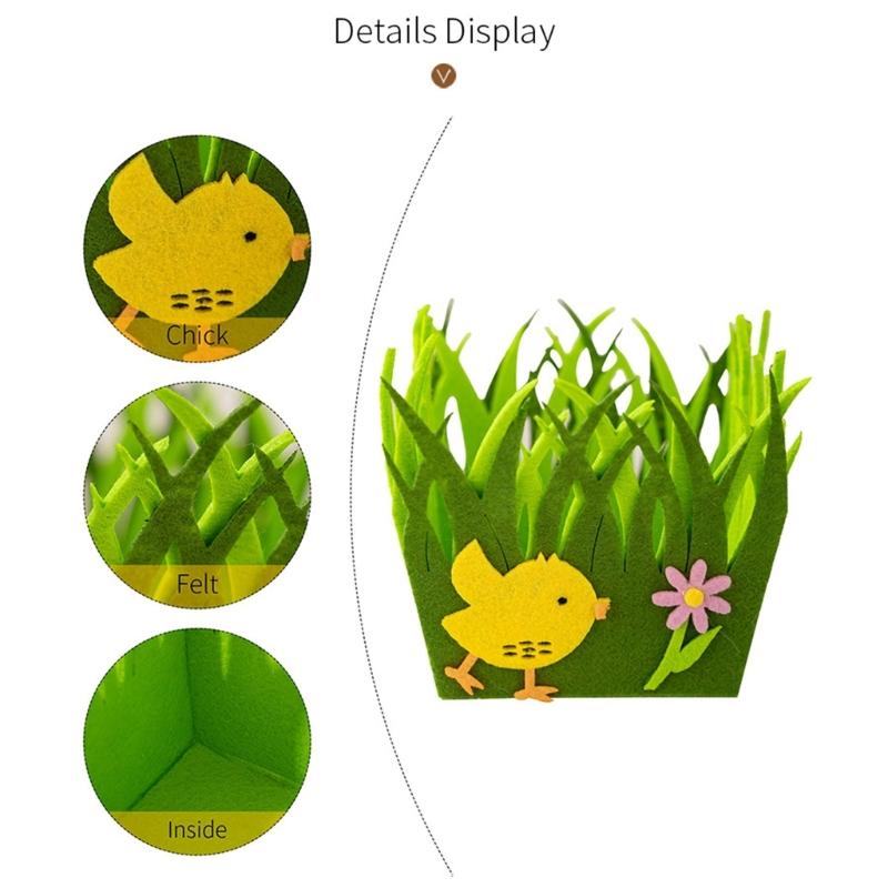 Barevný velikonoční netkaný košík s krásným vzorem Ideální pro rodinná setkání a školní aktivity Snadno se čistí