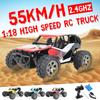 3 Colors 1:18 55KM/H 2.4GHz Remote Control Car RC Electric Monster Truck Off Road Vehicle New