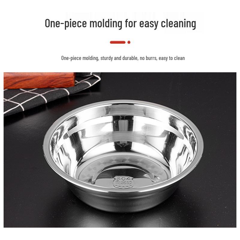 Thickened Stainless Steel Multi-functional Basin: Soup, Dough Kneading, Vegetable Washing for Home and School Canteens