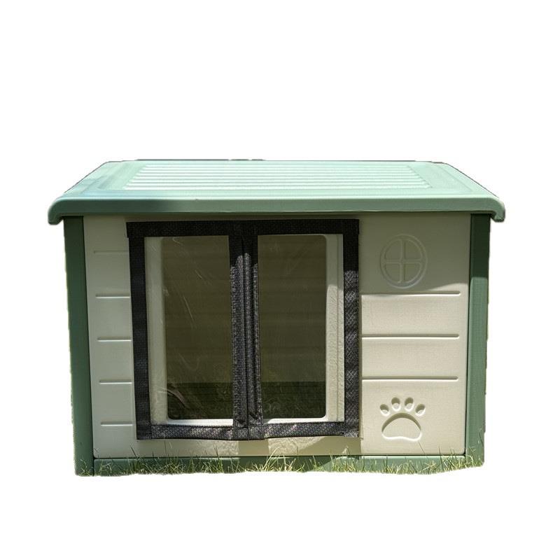 2025 Winddichtes & Isoliertes Outdoor Haustierhaus mit Wintertürvorhang - Regen- & Schneesicher