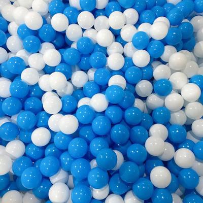 100Pcs/Set Blue White Pit Ball Thickened PE Crush Proof BPA Phthalate Free Safe Indoor Outdoor Baby Toddler Kids Round Ocean Ball Pool Toy