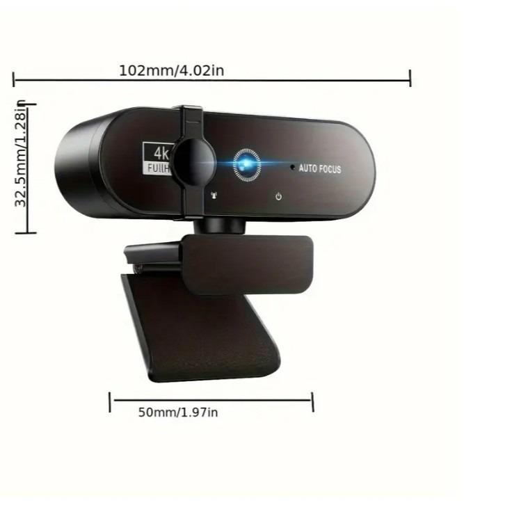 4K Auto-Focus Webcam for Online Classes and Live Streaming
