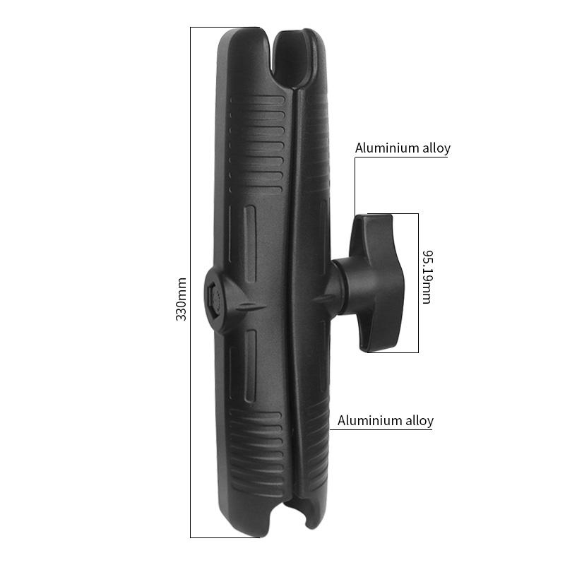 Heavy Duty Equipment Mounts Rugged and Stable D size 33cm Aluminum Double Socket Arm Boat Fish Finder Bracket vin-d-33 2.25 inch 33cm arm
